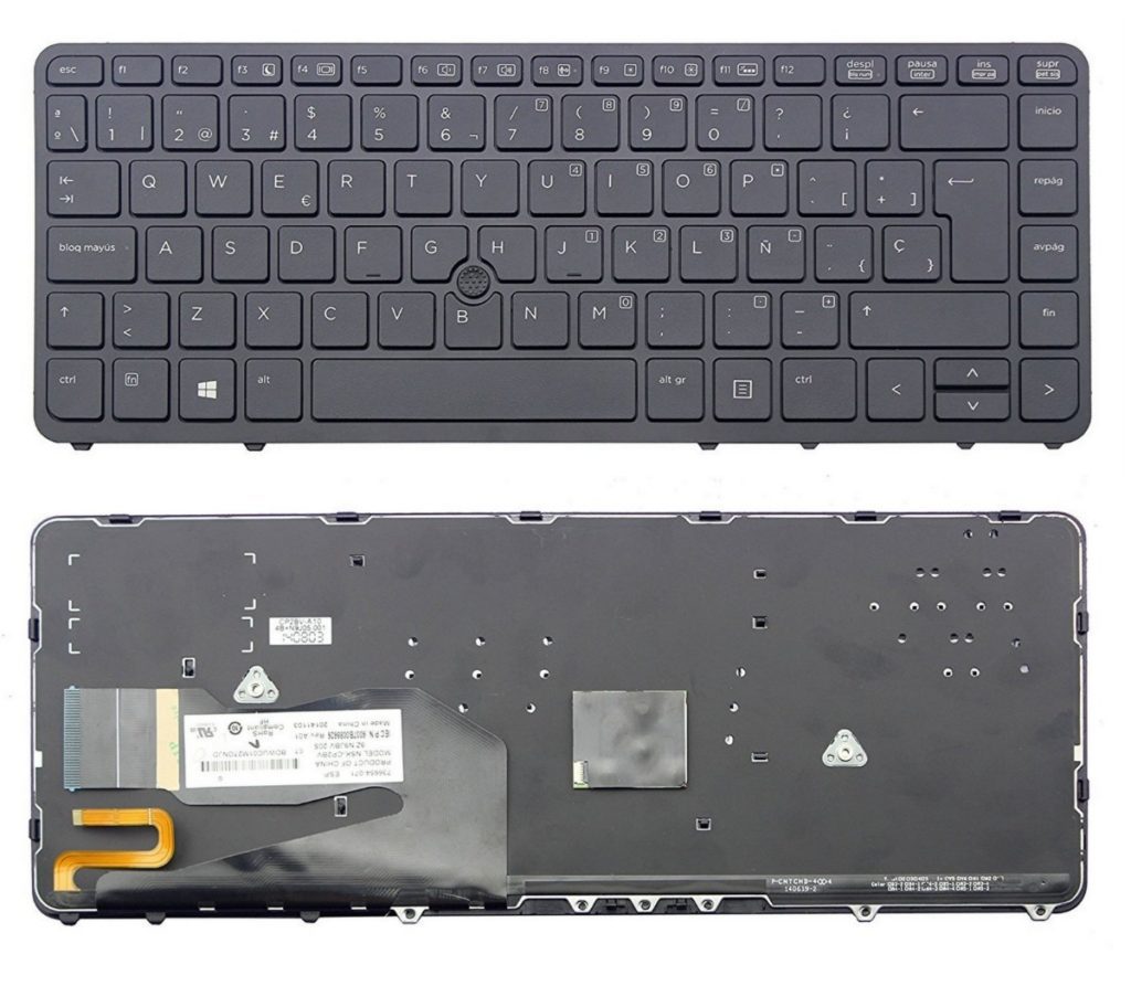 Tasto Singolo Per Tastiera HP EliteBook 840 UK - Nero Con Cerniere E Coppa Gomma