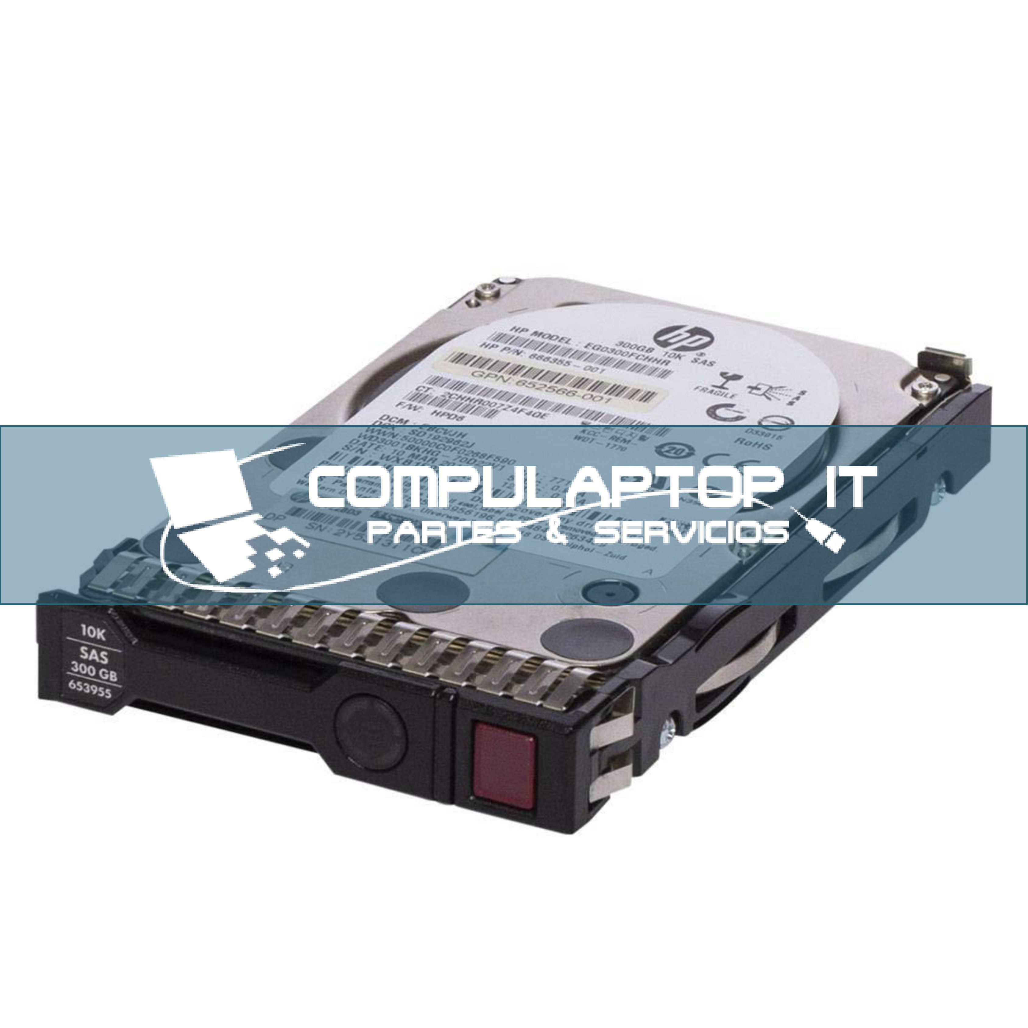 Hard Disk Drive HP G8 G9 300-GB 6G 10K 26 SAS SC Parte: 653955-001